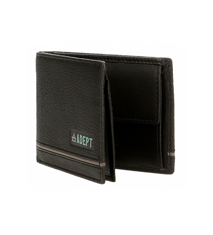 Bolsa Joumma Cartera Adept Kurt Preto - 11 x 8 x 1 cm