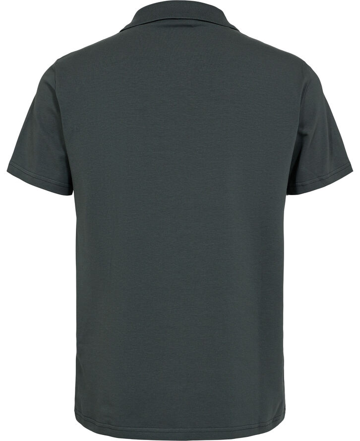 Filippa K Stretch Cotton Polo T-Shirt Green grey