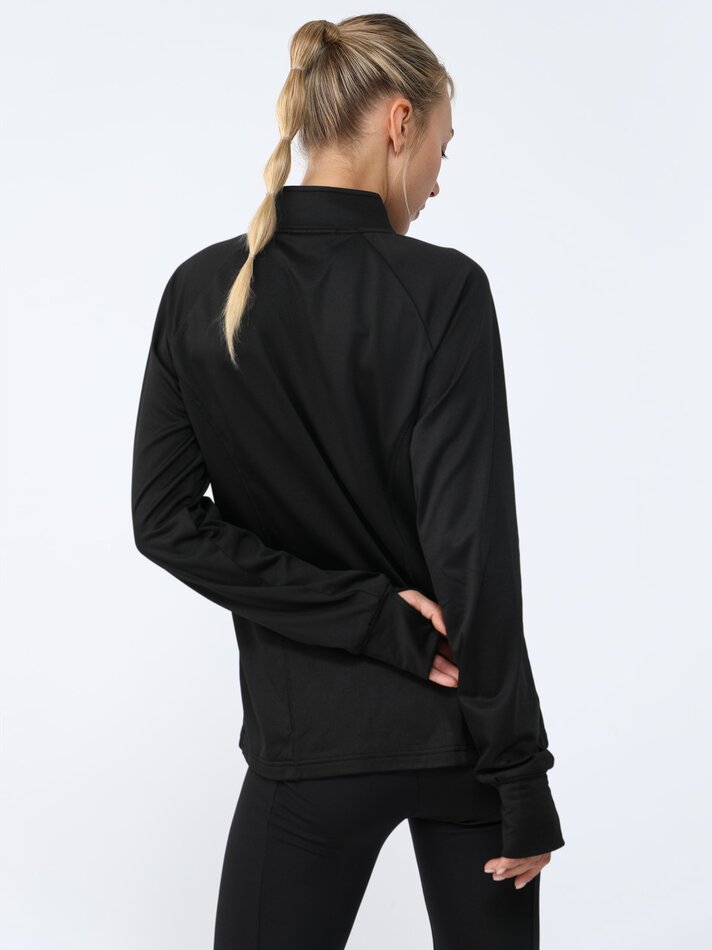 Camiseta esportiva de gola alta - Preta
