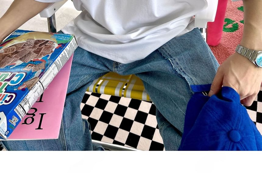 SeoulPop - T-shirt met korte mouwen en dierenprint en losse pasvorm