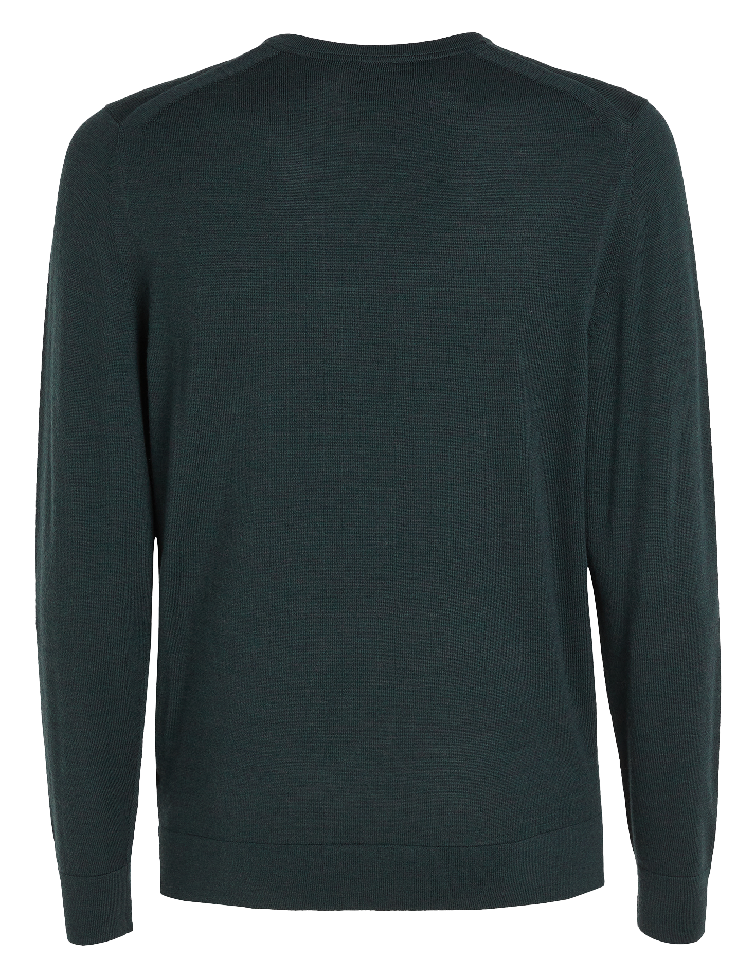 Pull col rond regular-fit en laine| Vert