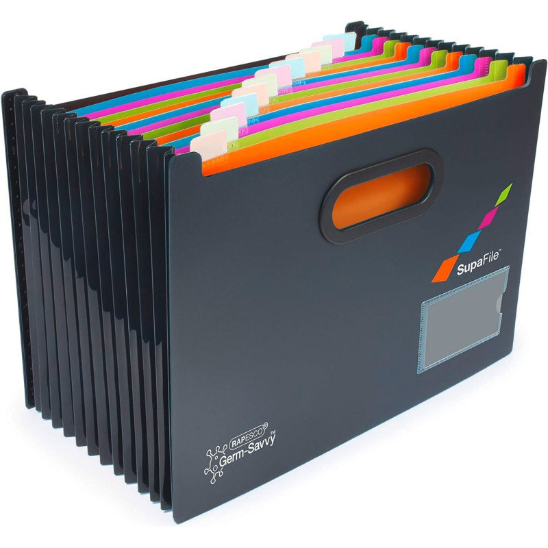 Trieur à soufflet SupaFile Rapesco 13 onglets noir
