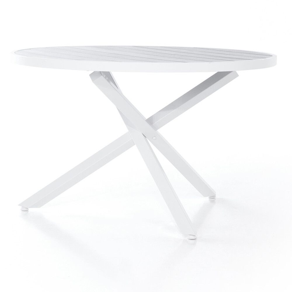 SPISEBORD SUNFUN SMYGEHUK Ø118CM GRÅ/HVIT