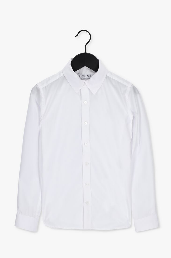 HOUND witte hound klassiek overhemd basic shirt l/s