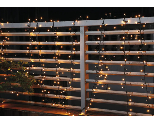 Lafiora LED-lichtsnoer, 30 m + 5 m aansluitdraad, 1000 LED's, amberkleurige lichtkleur