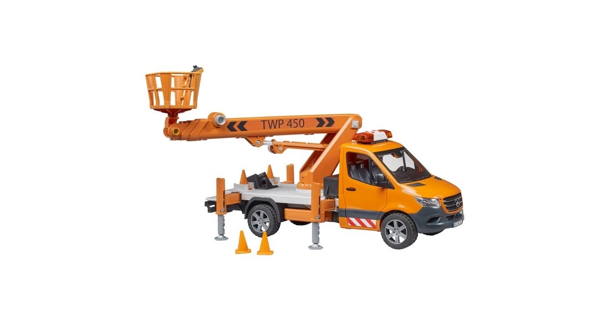 bruderMercedes Benz Sprinter met werkplatform en licht en geluid Modelvoertuig  (02679)