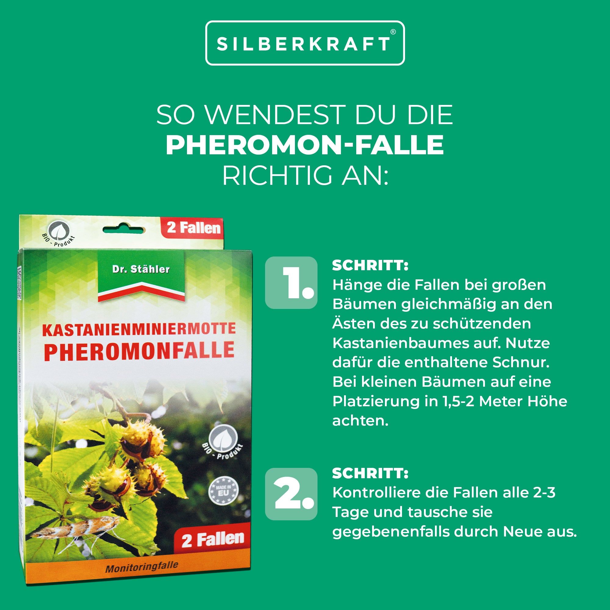 SILBERKRAFT Kastanienminiermotte Pheromonfalle