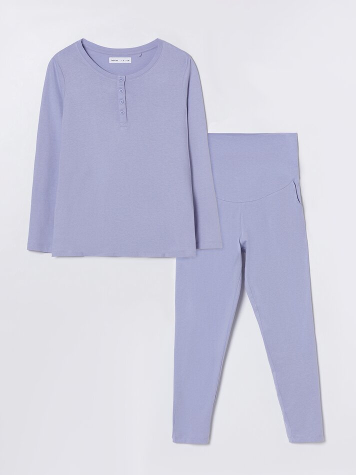 Conjunto de pijama de maternidade - Lilás