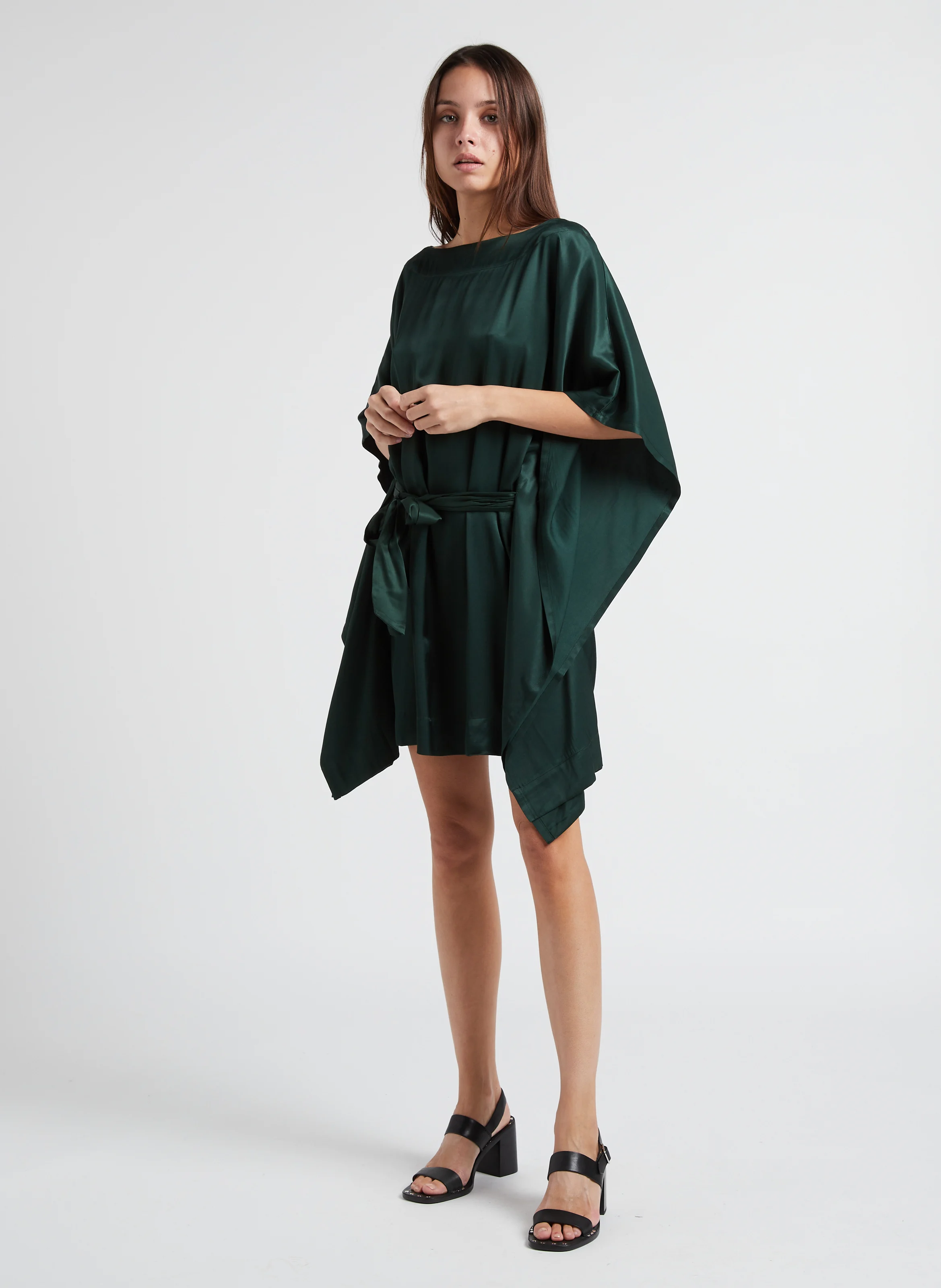 CARTNEY - Robe ample courte col bateau | Vert