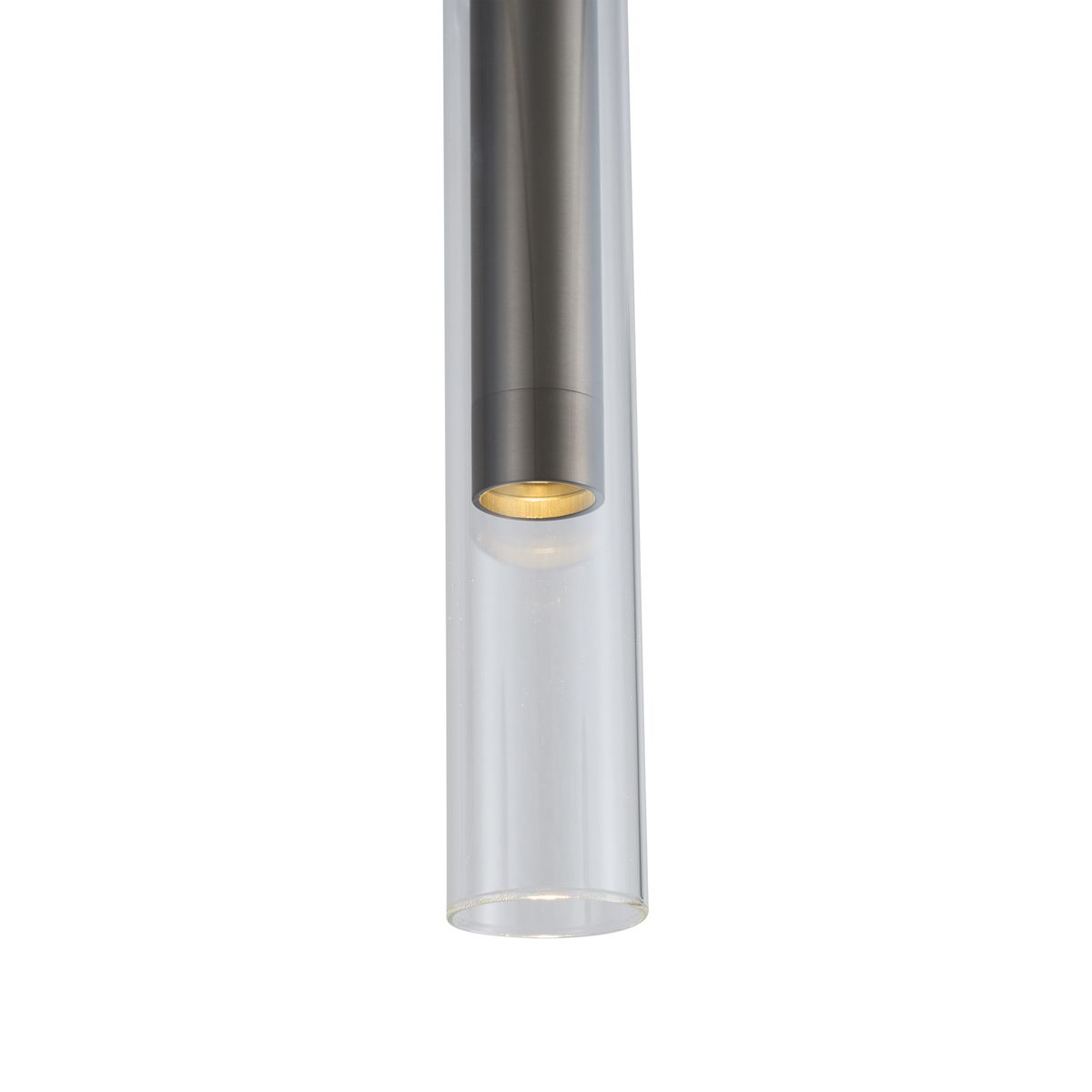 Moderne spot gunmetal met helder glas voor railsysteem 1-fase - Slimline Loyce