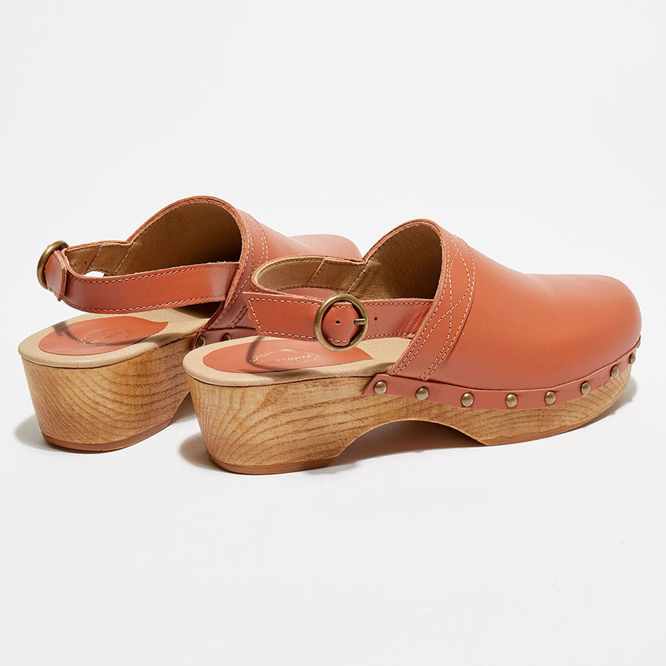Apologie Studio Sabots en Cuir Harper blush - Talon 5 cm