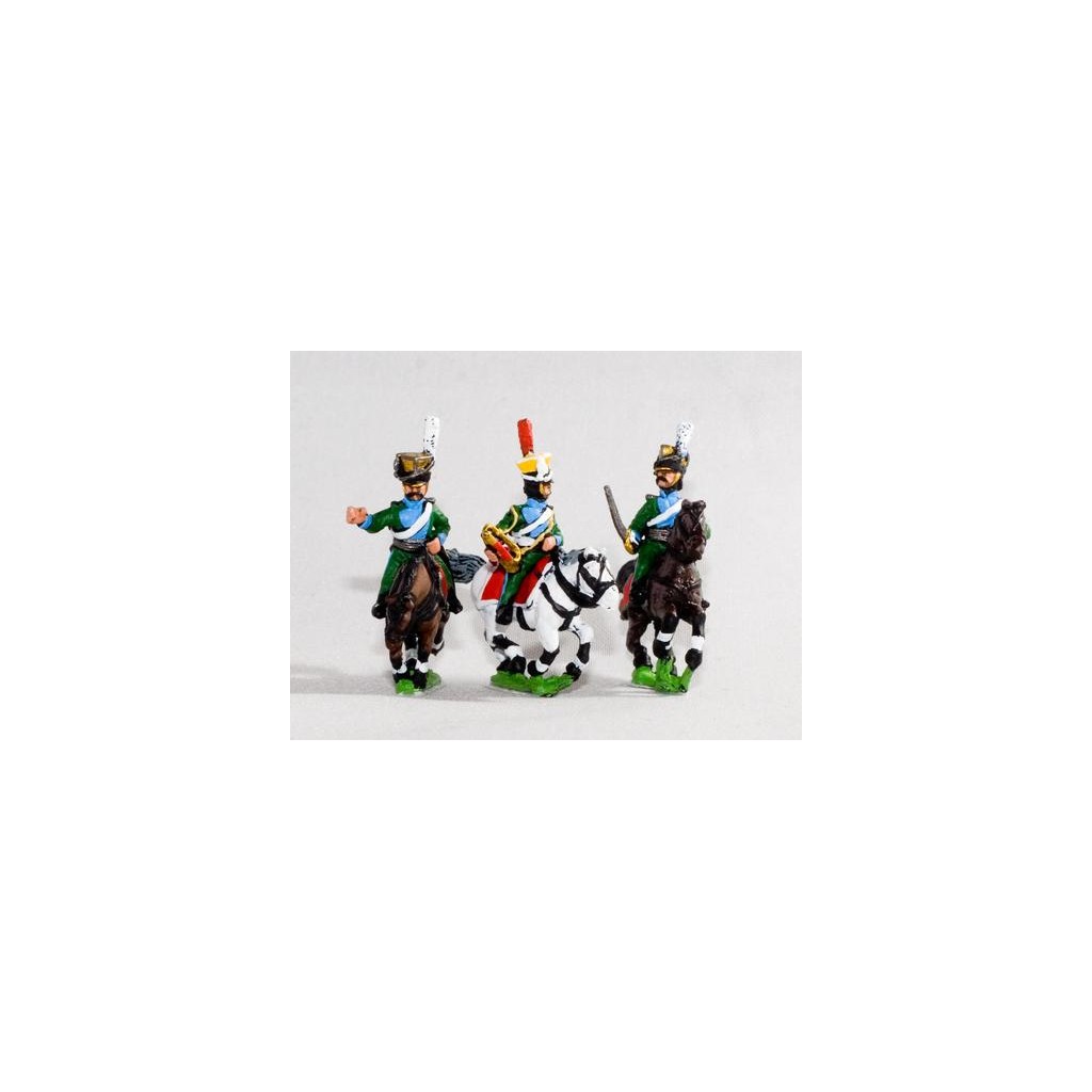 Bavarian 1805-14: Command: Lancer Officer, Standard Bearer & Trumpeter