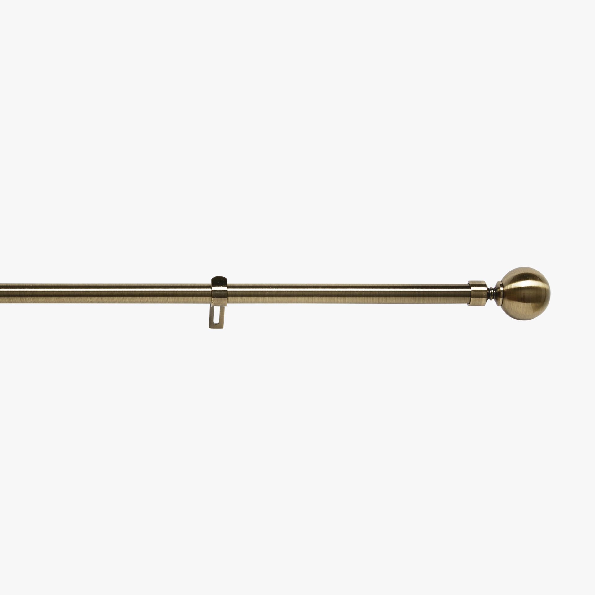 Gardinstangsett 16/19mm messing - 90-160cm