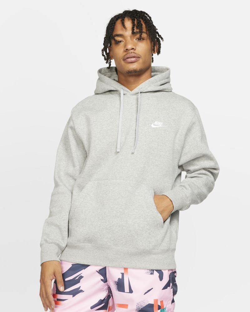 Sweat à capuche Nike Sportswear Club Fleece Gris pour homme