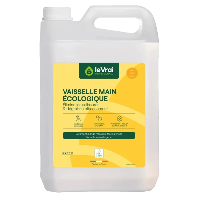 LE VRAI - Liquide vaisselle plonge manuel Ecolabel - 5L