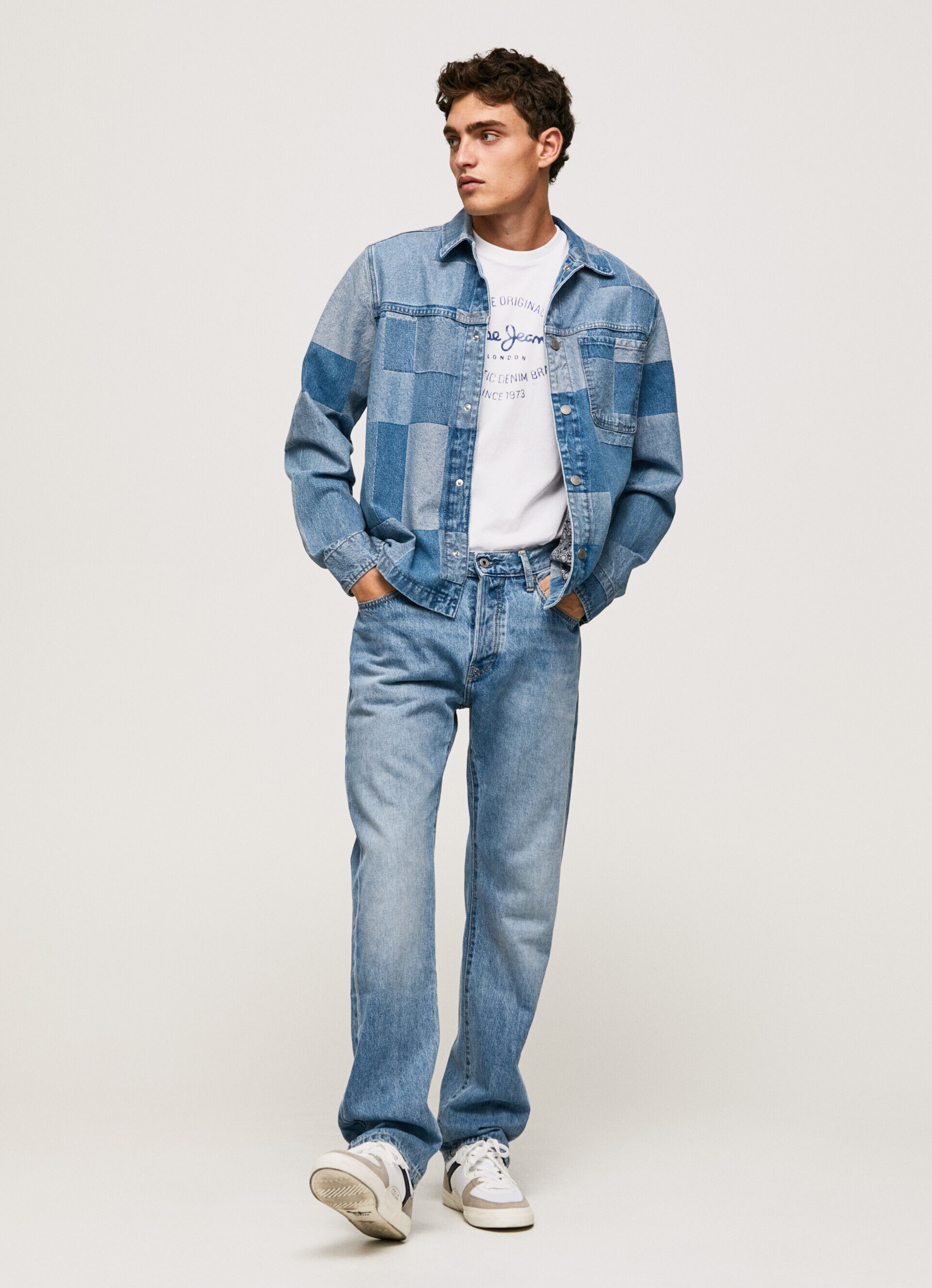 Calça jeans Byron Relaxed Fit de cintura média - jeans