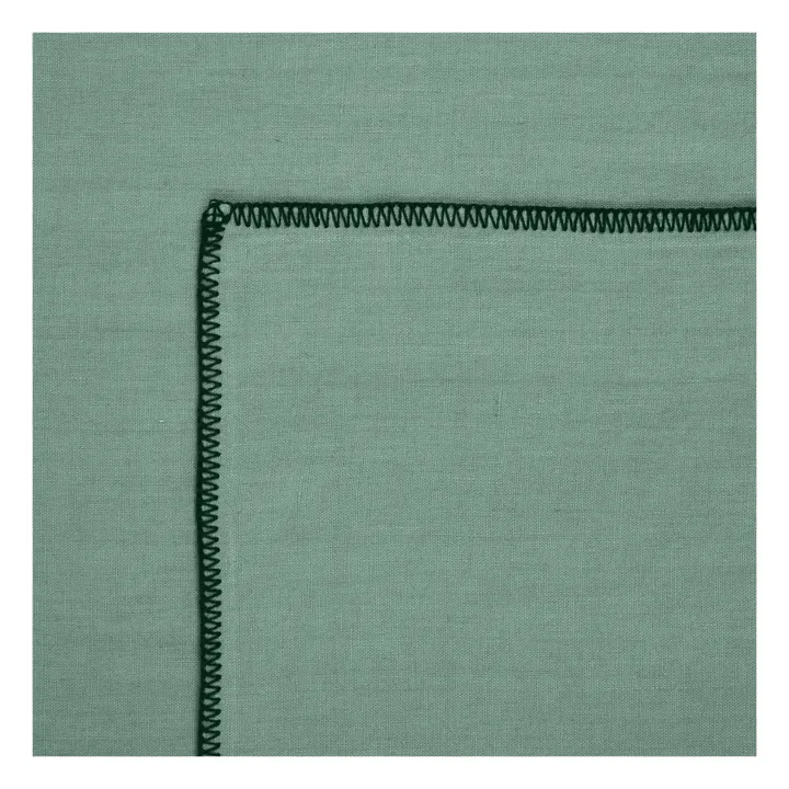 Communauté de biens Nappe en Lin lavé-surfilée | Sauge