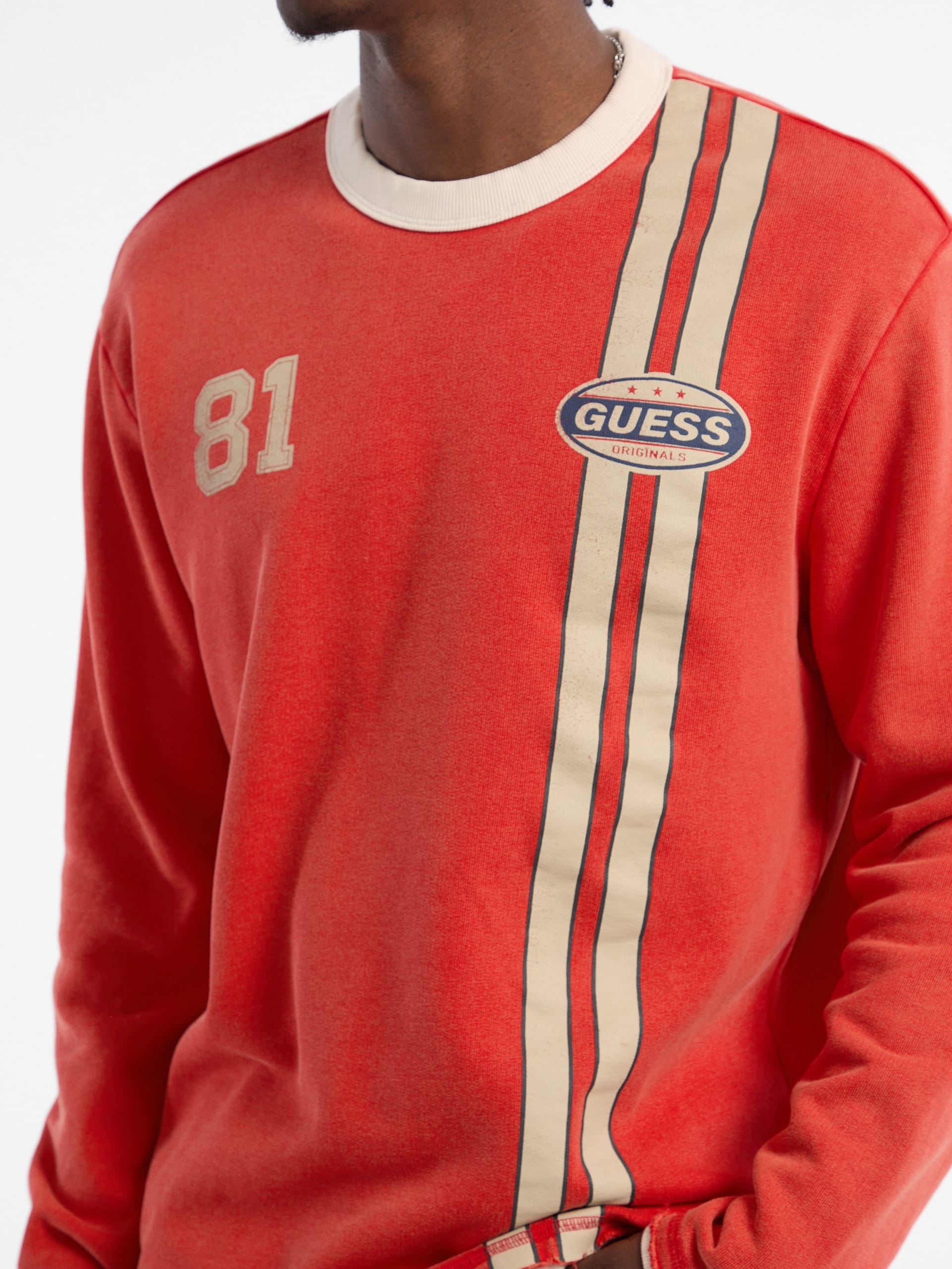 Camiseta de gola redonda leve GUESS Originals