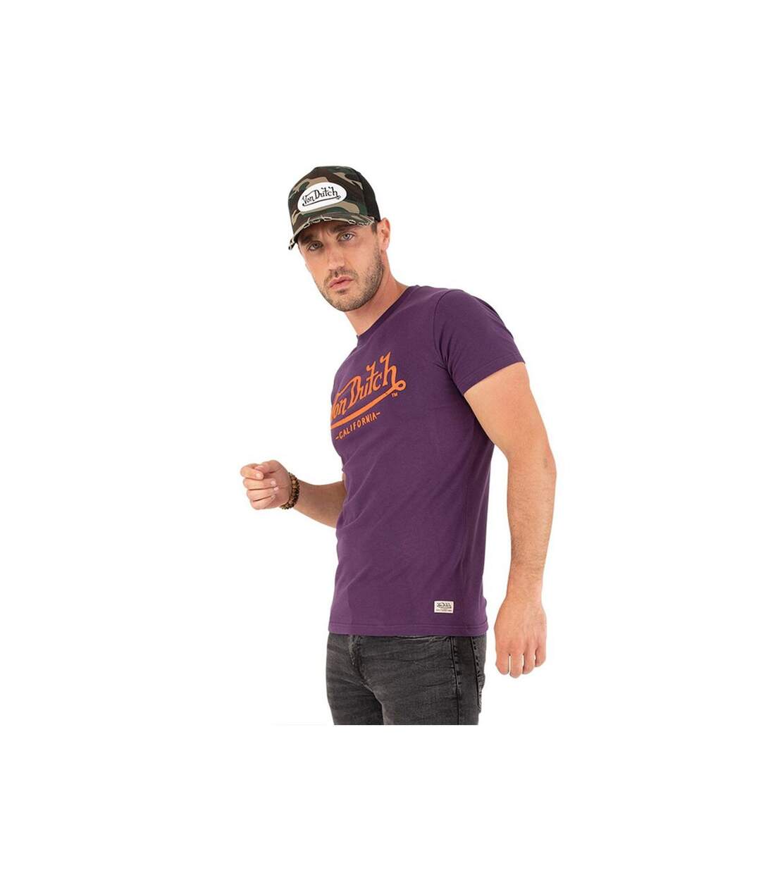 T-shirt col rond homme en coton Slim Fit Life