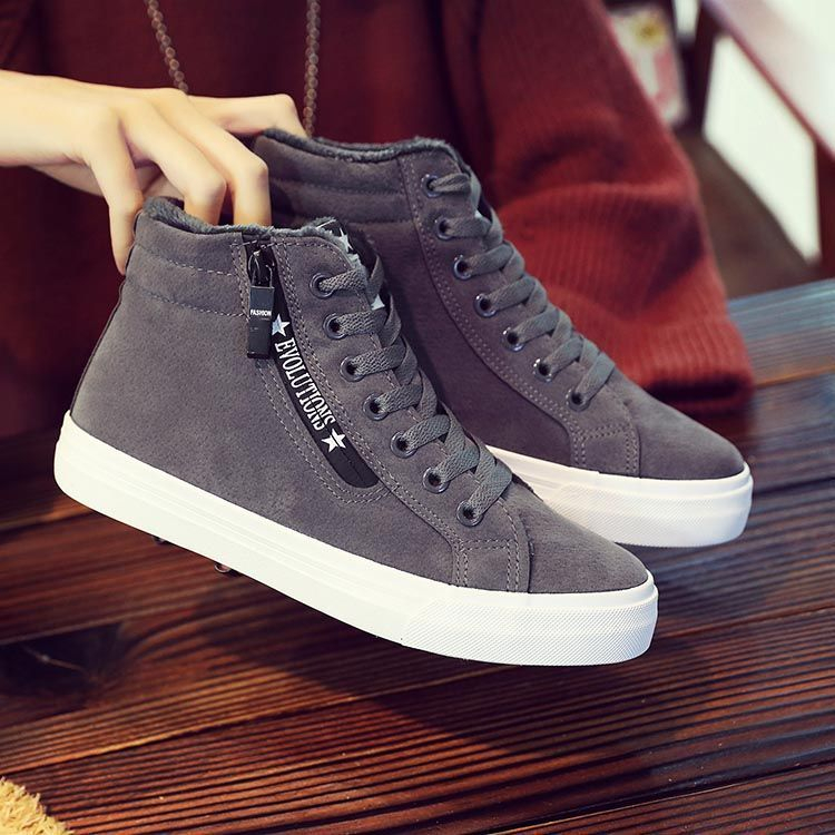 Solejoy - Hoge sneakers met veters van imitatiesuède