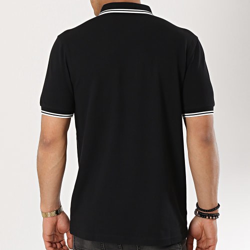 Polo Manches Courtes Twin Tipped M3600 Noir Blanc