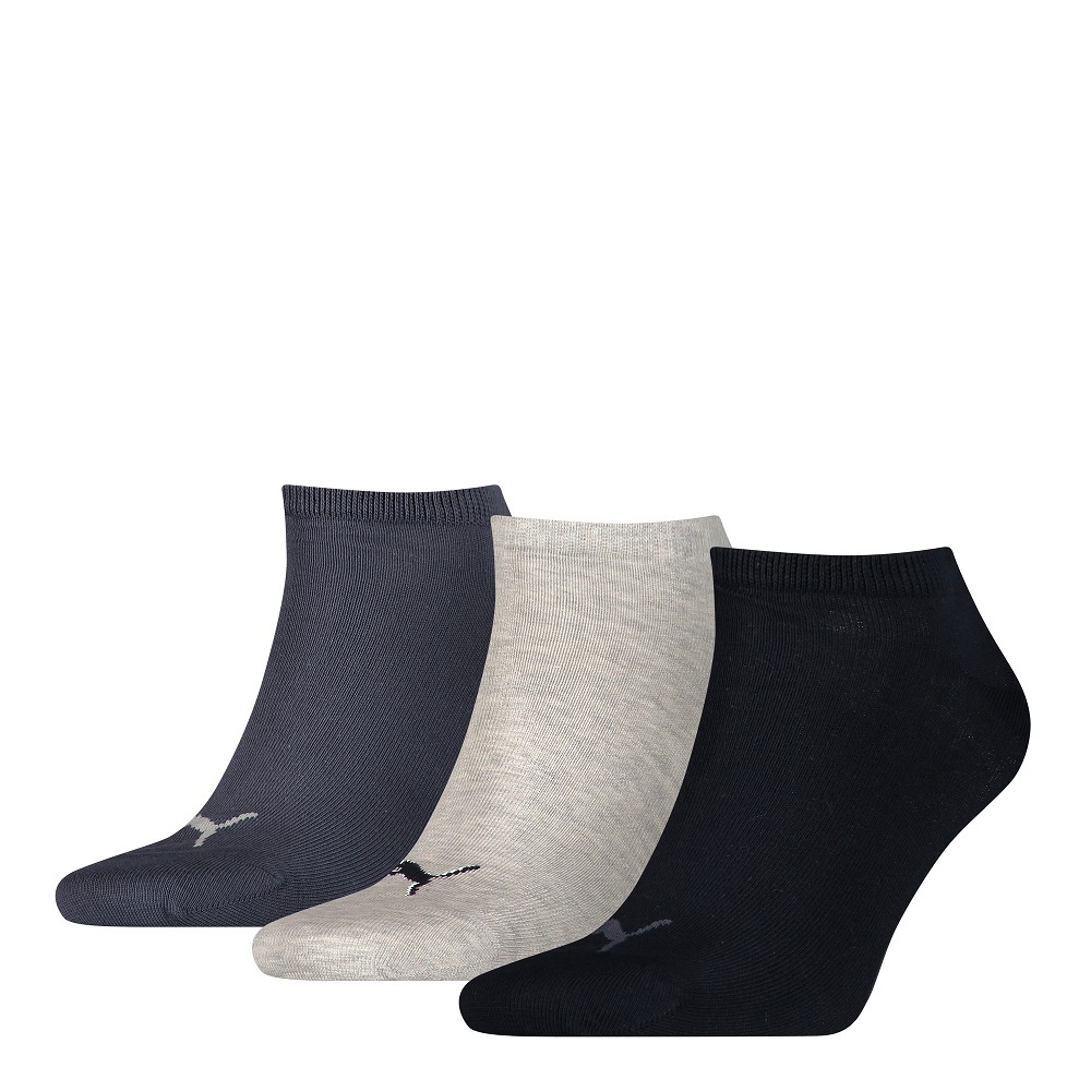 3er Pack PUMA Damen und Herren Socken - blau-grau-navy - 35/38