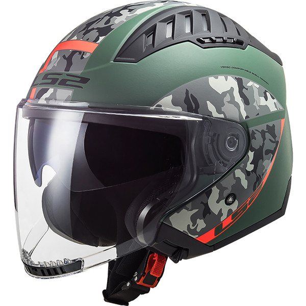 LS2 - Casque OF600 Copter Crispy Kaki / Camouflage Gris / Orange