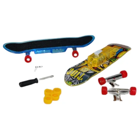 Fun Trading Fingerboard Skateboard mit LED Licht, 1 Stück, 2-fach sortiert
