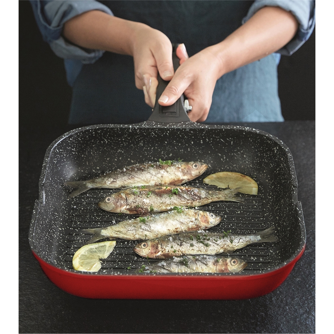 Poêle grill fonte d'aluminium Pradel France ®