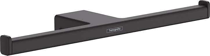 Porte rouleau papier toilette mural double noir mat Addstoris Hansgrohe