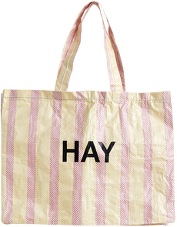 Hay Candy Stripe Wash Bag-Medium-Red an Red and yellow