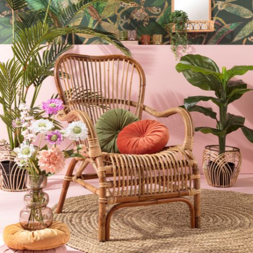 Rotan fauteuil Bandung - naturel - 83x69x84 cm