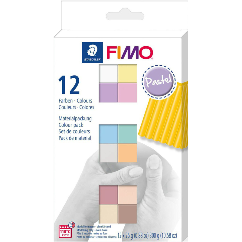 FIMO Modellierset soft, Pastell, 12 x 25 g, assortiert