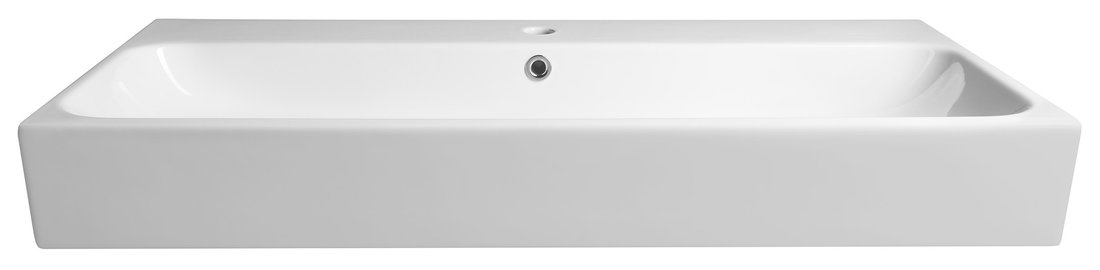 Sapho Toridi keramische wastafel 101x46cm met 1 kraangat wit