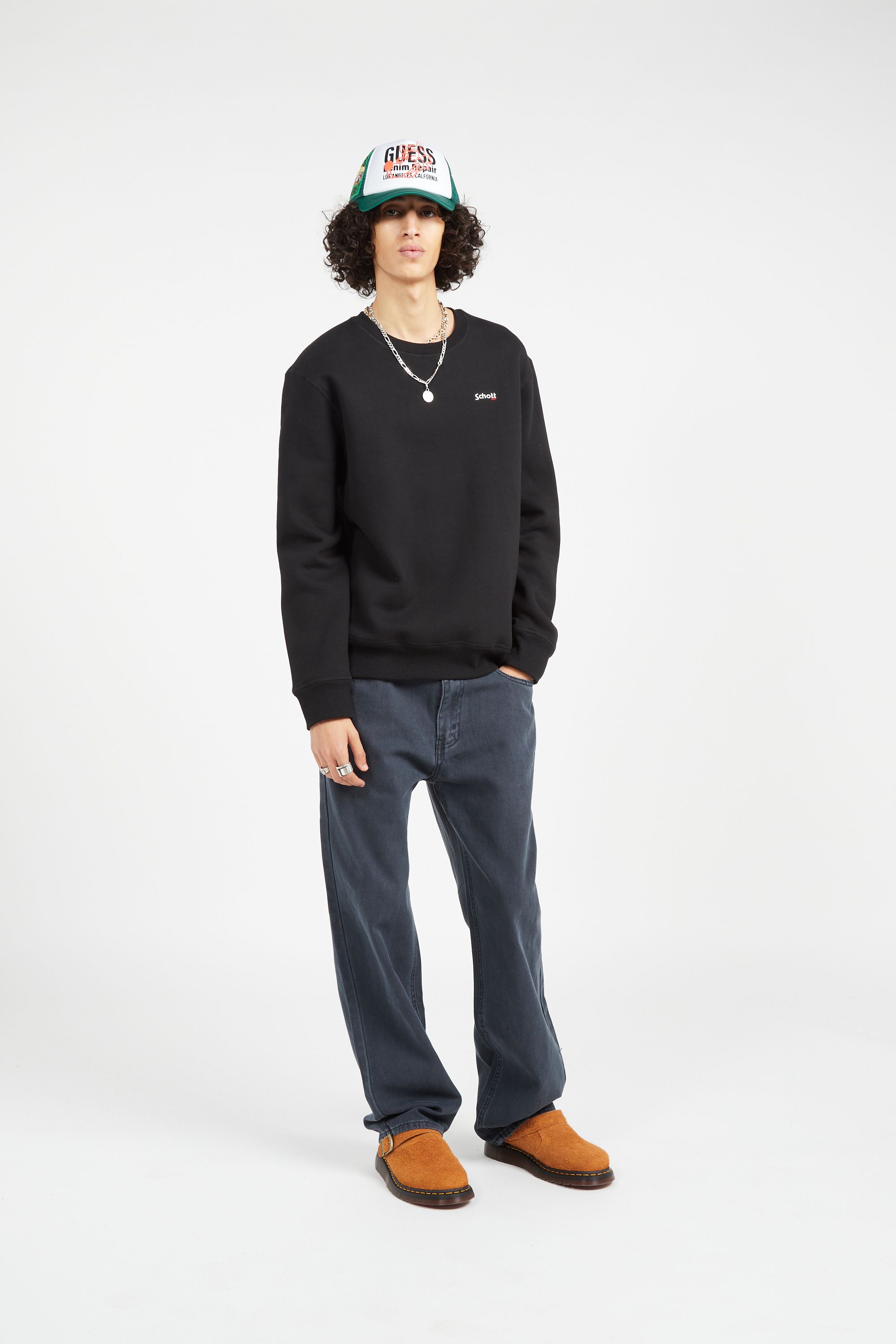 SCHOTT Sweatshirt SWCASUAL1 Noir