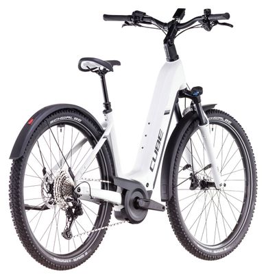 VTC Électrique Cube Nuride Hybrid EXC 800 Allroad Easy Entry Shimano Deore/Deore XT 12V 800 Wh 29'' Blanc Cotton Gris 2025