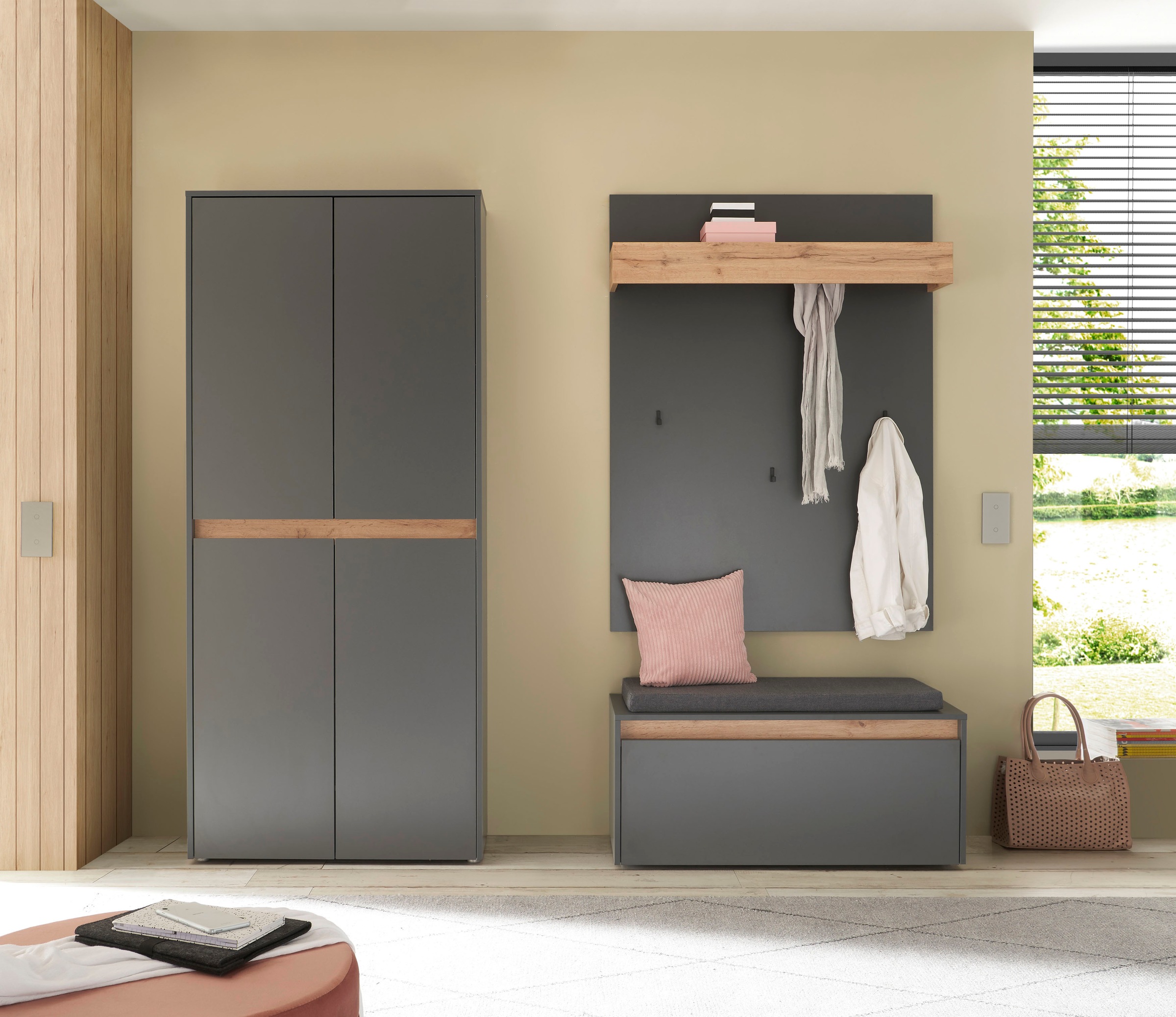 INOSIGN Garderoben-Set »City/Giron, moderne Garderobe, viel Stauraum, ca. 40 Schuhe« Set, 3 Stk. tlg.