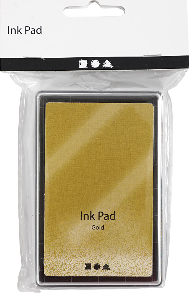 Stempelpude - H 2 CM - Str. 9X6 CM - Guld - 1 Stk