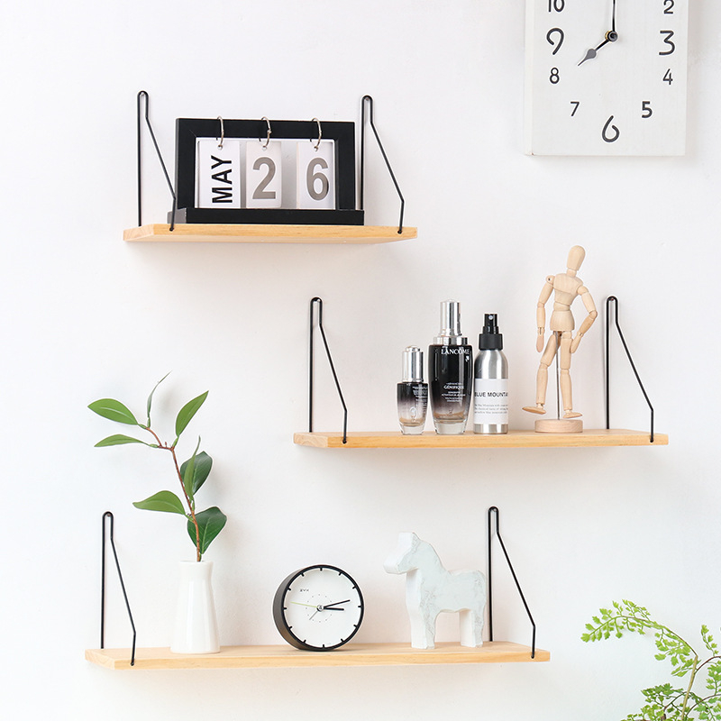 (50x15cm) Holz Wandregal Home Deko Schwebe Regal - Braun
