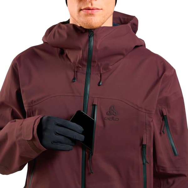 Veste ski de randonnée ODLO X-ALP 3L JACKET HARDSHELL FUDGE