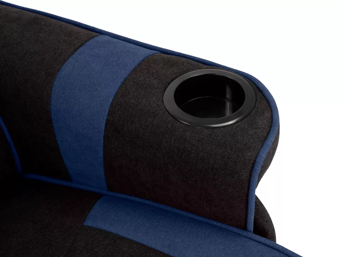 Junker | Gamer Recliner Manuel en tissu bleu