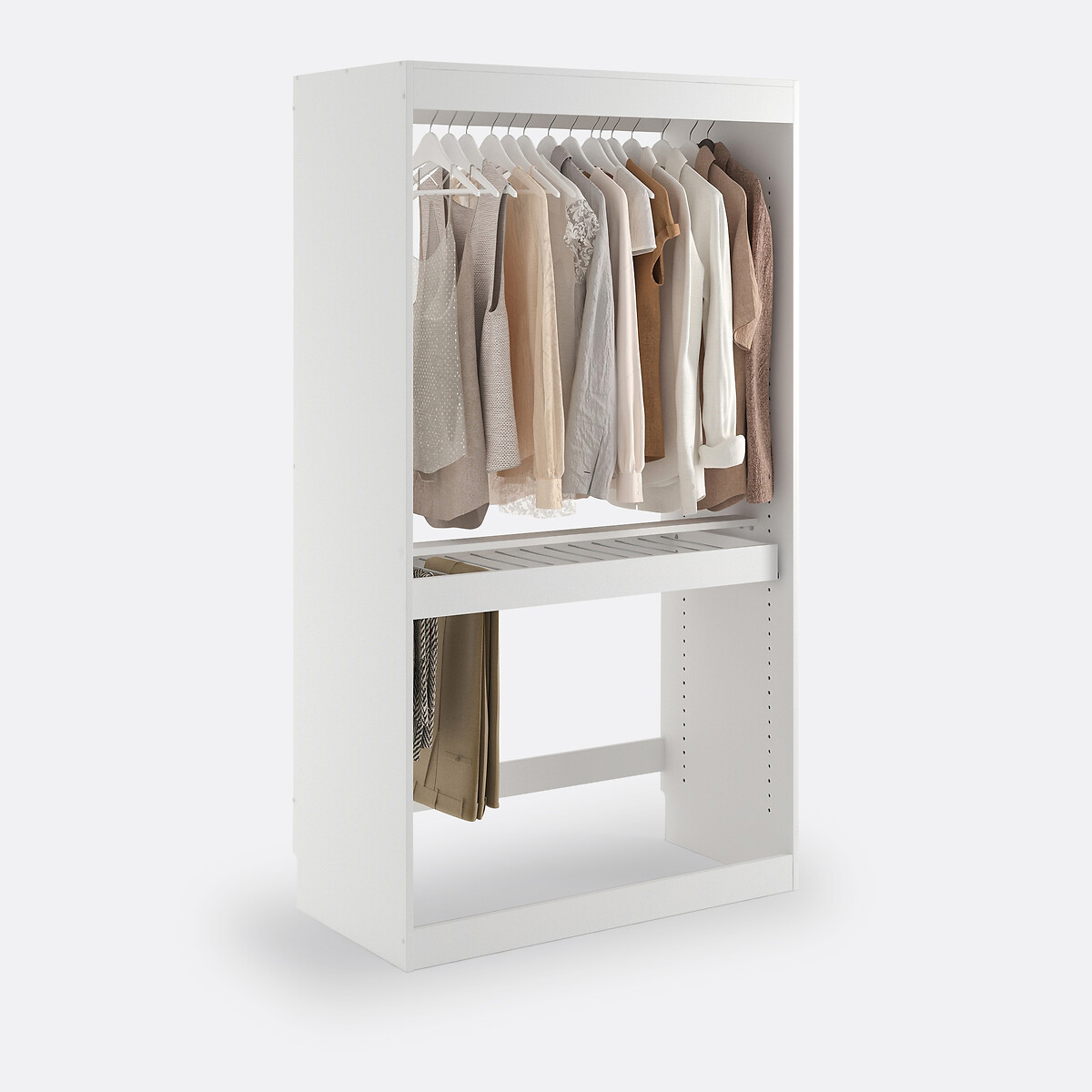 LA REDOUTE INTERIEURS<br>Módulo de vestir, guarda-roupa + porta-calças, Construído
