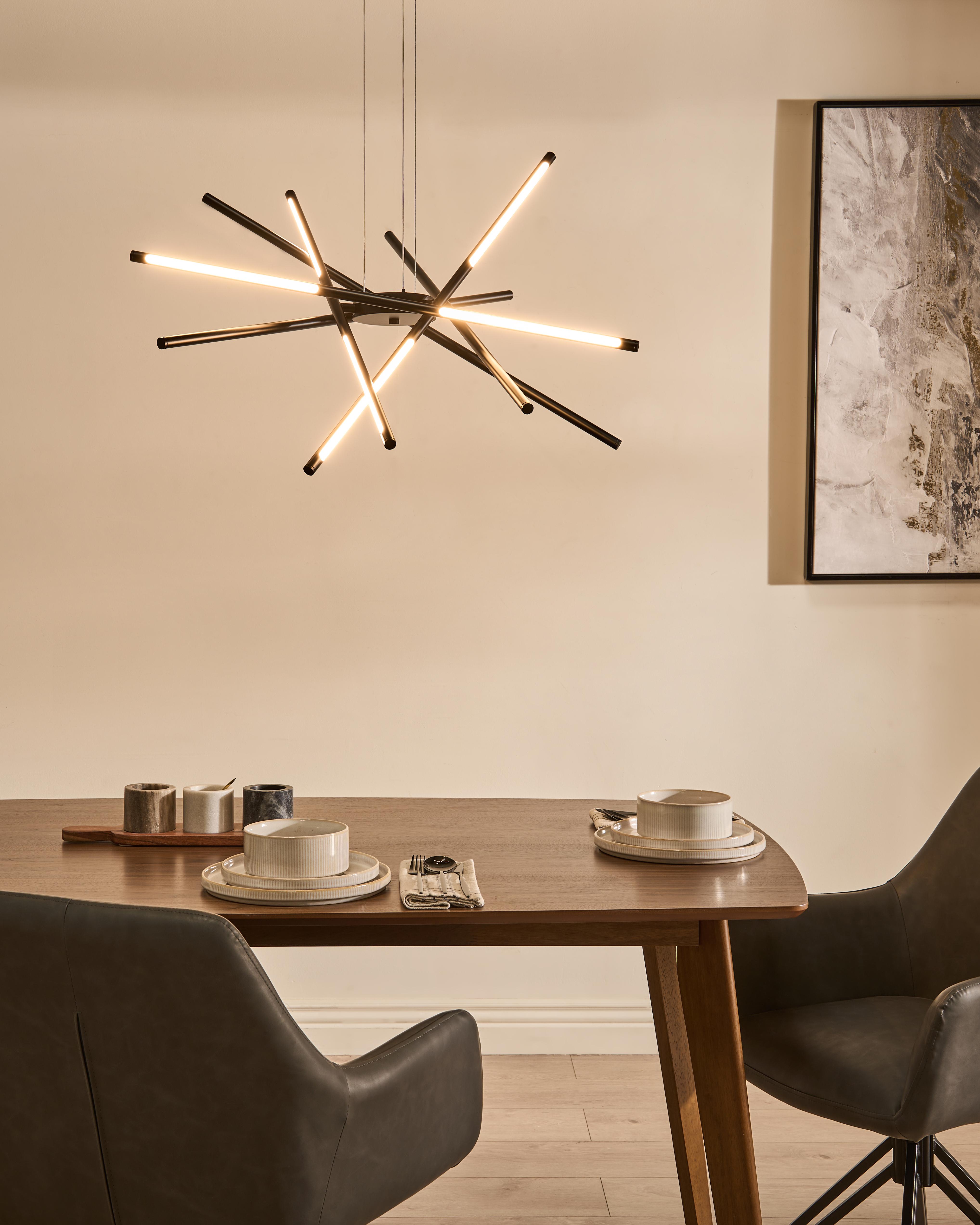 LED hanglamp PALUN met dimmer Metaal Zwart
