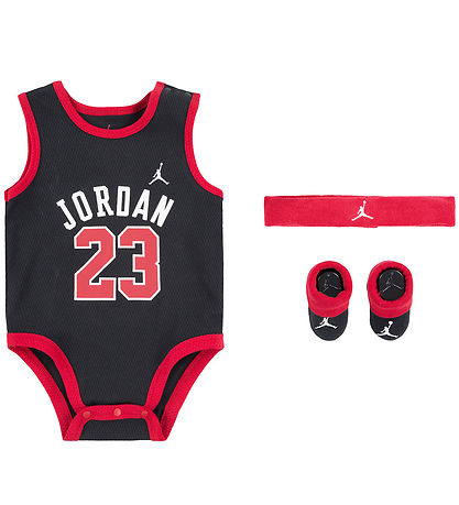 Jordan Geschenkbox - Krabbelschuhe/Haarband/Body ohne Ärmel - Sc