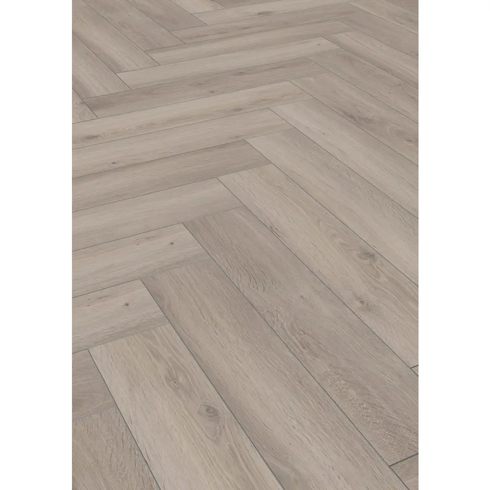 Laminaat Herringbone - visgraat grijs eiken