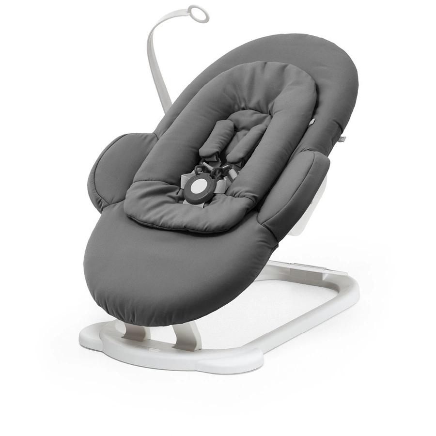 STOKKE® Steps™ Babywippe Herringbone Grey  White Chassis