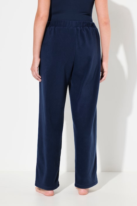 Loungewear-Fleecehose, gerades Bein, Elastikbund
