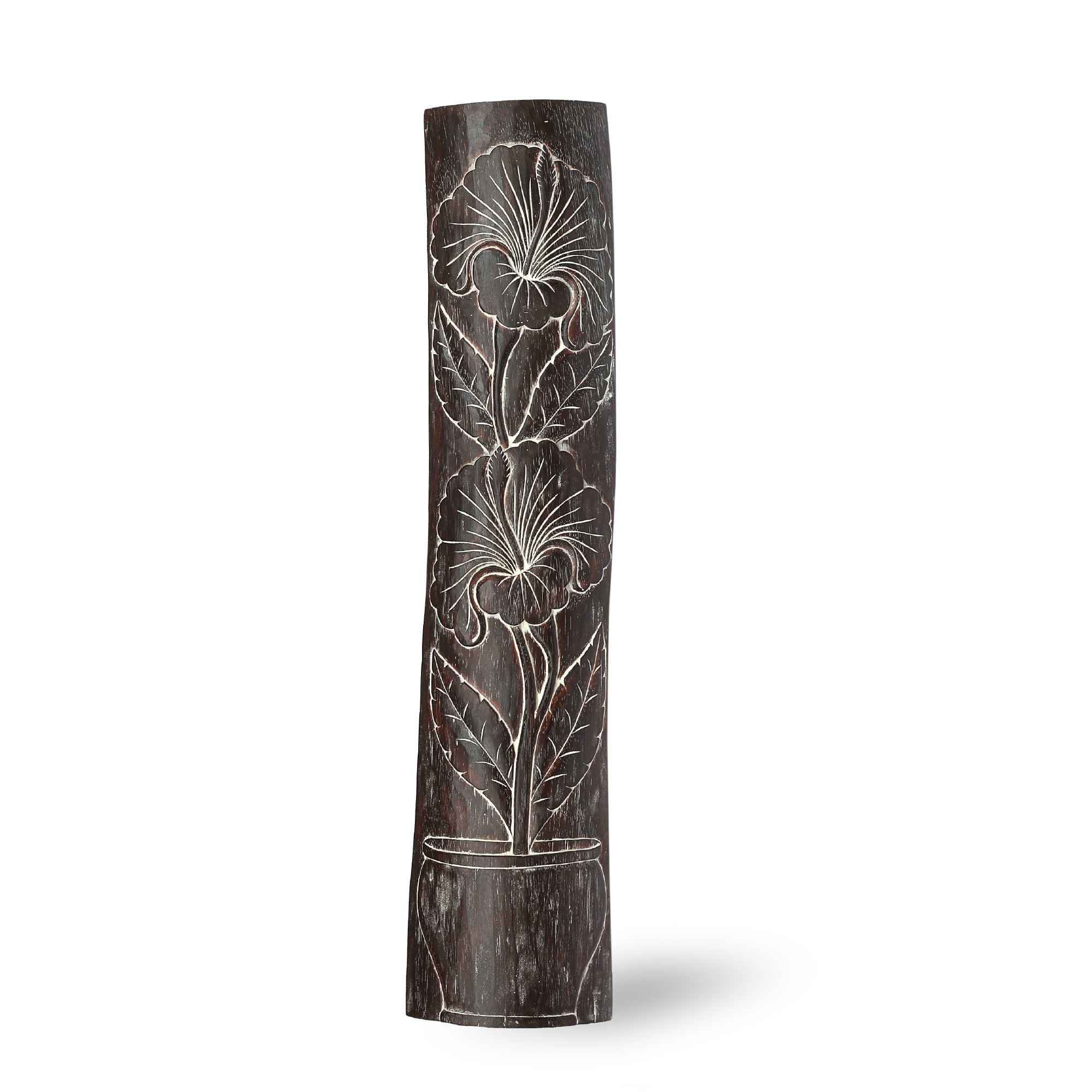 Blumen-Panel, braun, B 20 cm, H 100 cm von fischer's lagerhaus