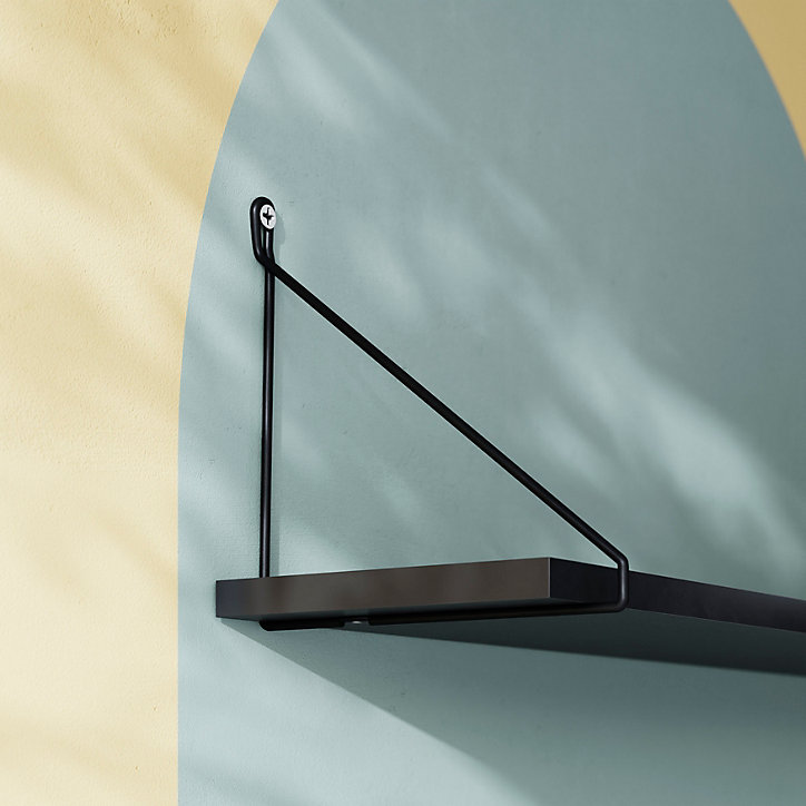 Équerre en fil d'acier noir GoodHome Arama H. 21 x P. 21 cm