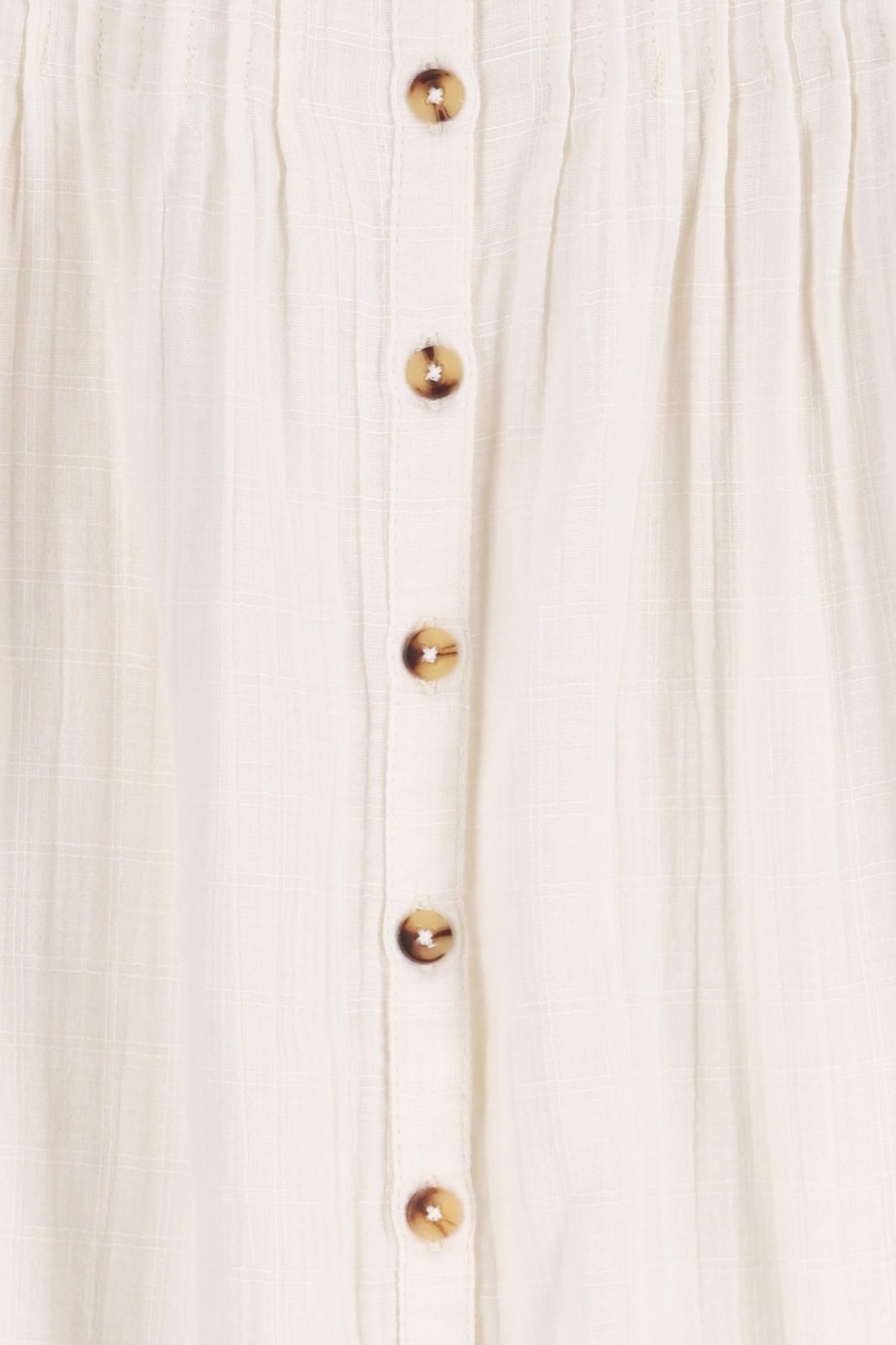 Off white blouse met pofmouwen